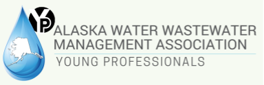 Alaska Water Wastewater Management Association Young Professionals logo featuring a water droplet and state silhouette.