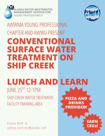 Join the AWWMA for a pizza Lunch and Learn on conventional surface water treatment.